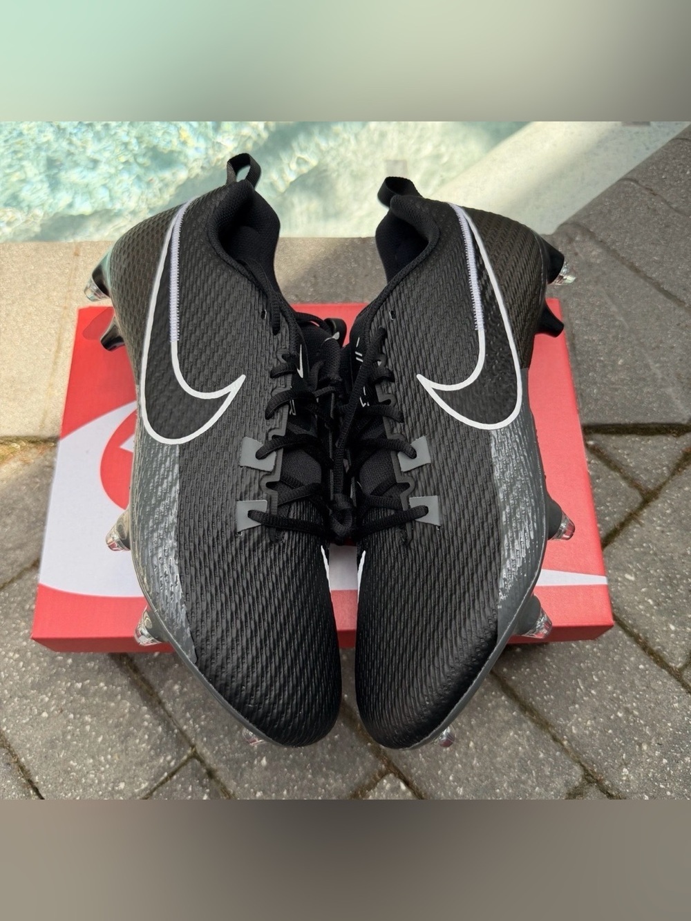 NIKE VAPOR EDGE PRO 360 2 FOOTBALL CLEATS MENSS 14.5 WIDE BLACK FJ7093-001